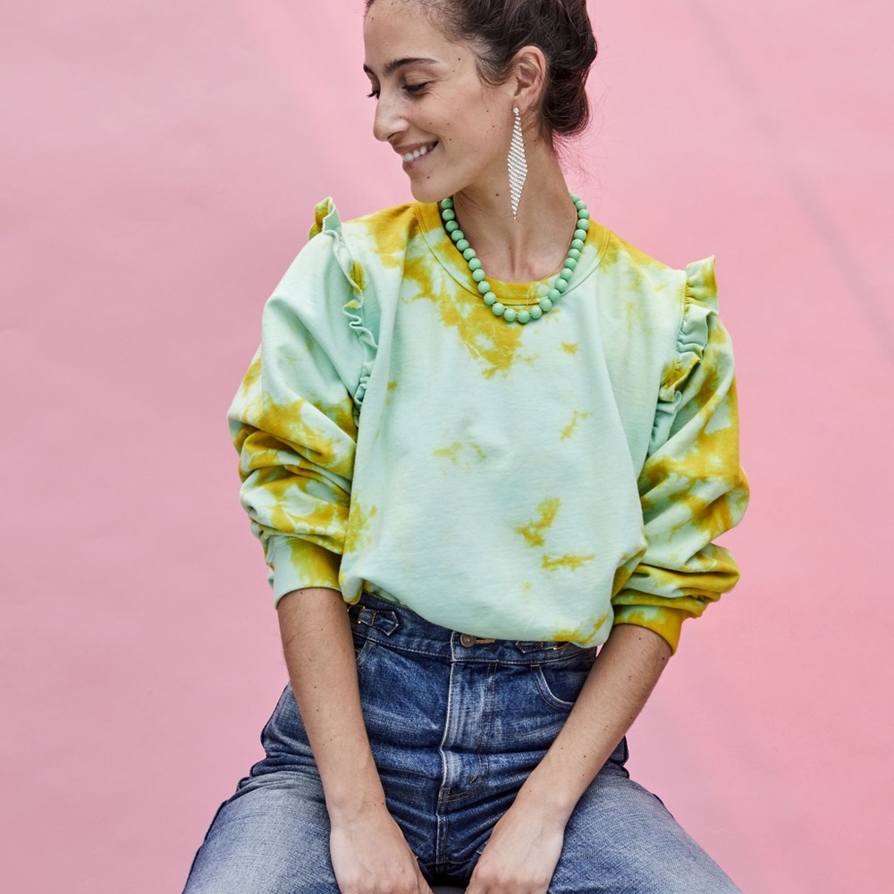 Clare V. Petit Ruffle Sweatshirt